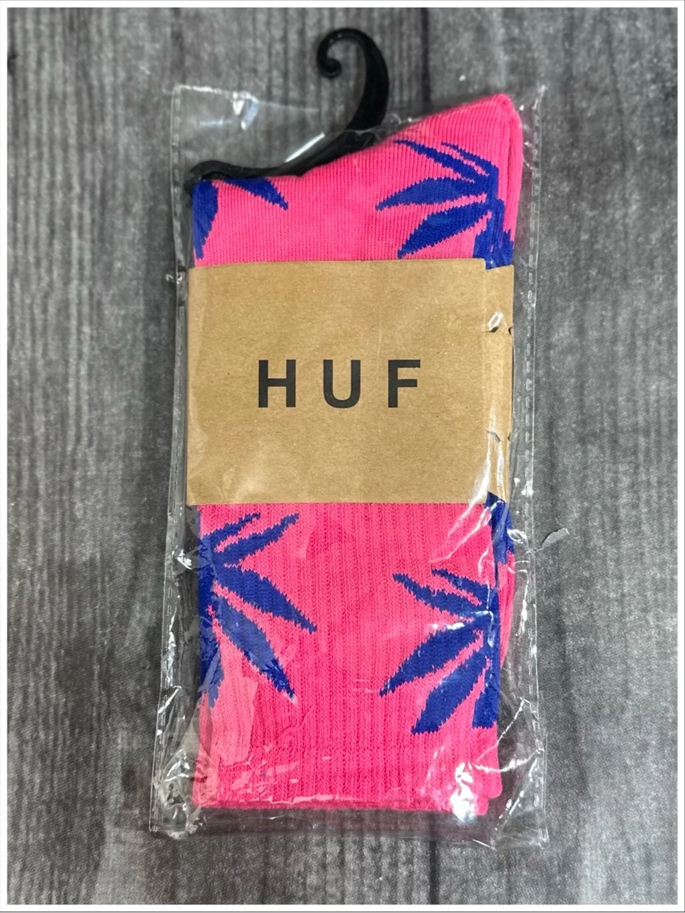 HUF Plantlife Crew Socks - Magenta Heather/Navy NWT [7002]